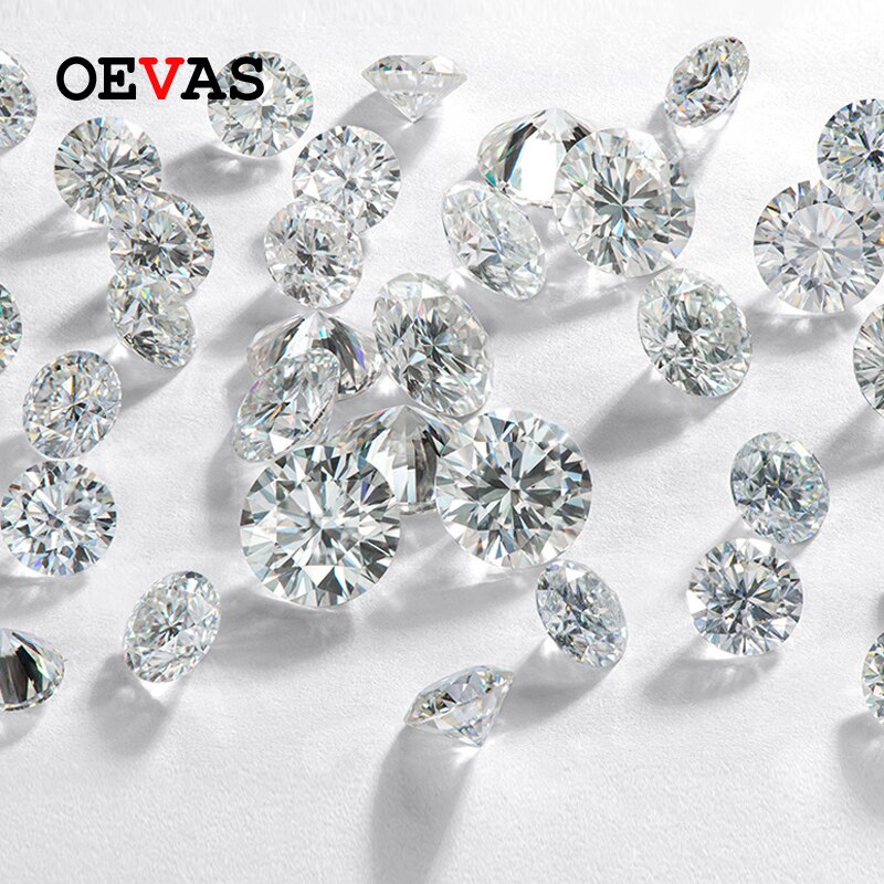 Oevas Sparkling Real D Kleur 3 Karaat 9Mm Moissanite Voor Ringen Oorbellen Hanger Armband Wholseale Met Certificaat Diy Sieraden