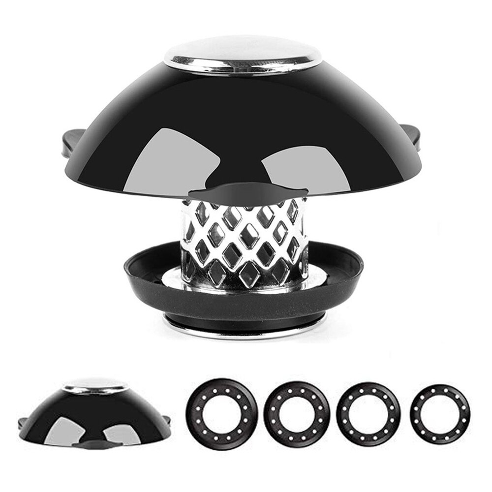 Shower Drain Hair Catcher with Bathtub Stopper 2-in-1 Bathtub Drain Cover Prevent Hair Clogs Sink Filter Bathroom Gadgets