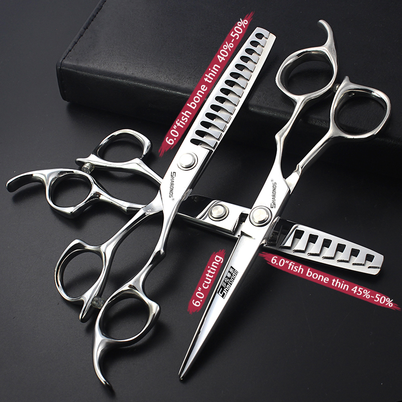 6-Inch Haarknipper, Platte Schaar, Dunne Tandenschaar, Professionele Tondeuse, Huishoudelijke Schaarset.: Licht Groen