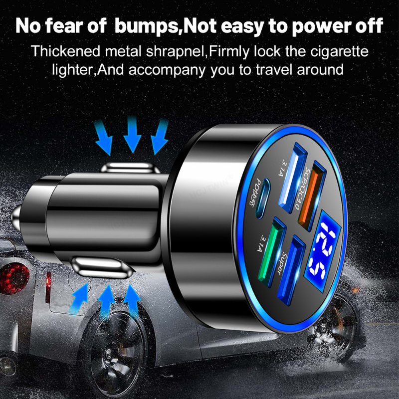 5 Häfen USB Autoladung 250 W Schnell 7A Mini Schnellladung für iPhone 11 Xiaomi Huawei praktisch Ladegerät Adapter Ich bin Auto