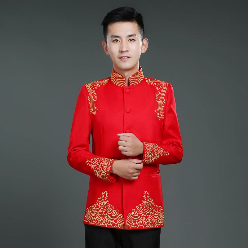 Chinesische Bräutigam Hochzeit Kleid Männer Chinesischen Chinesischen Tunika Anzug verrotten Seetang-dynastie Kostüm Männer Traditionellen Cheongsam oben Kleidung