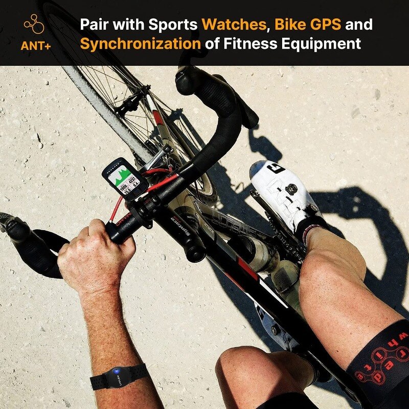 LIVLOV V9 Bluetooth ANT+ Heart Rate Monitor Armband Rechargeable HRM Sensor IP67 Waterproof Heart Rate Monitor for Fitness