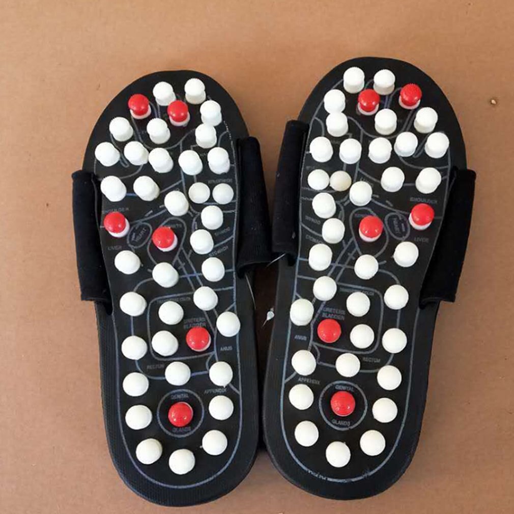 Zwart Wit Roterende Gossip Zool Gezondheid Massage Schoenen Magnetische Therapie Massage Slippers Dot Massage Slippers