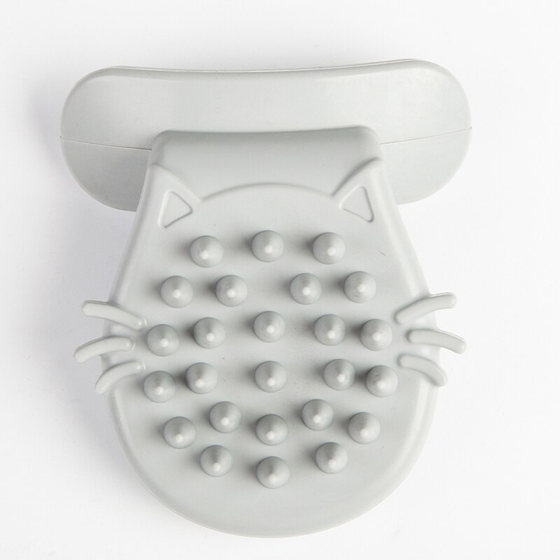 Nouvellement langue chat brosse griffoir amusant nouveauté doux accessoires pour chaton TE889: WHITE