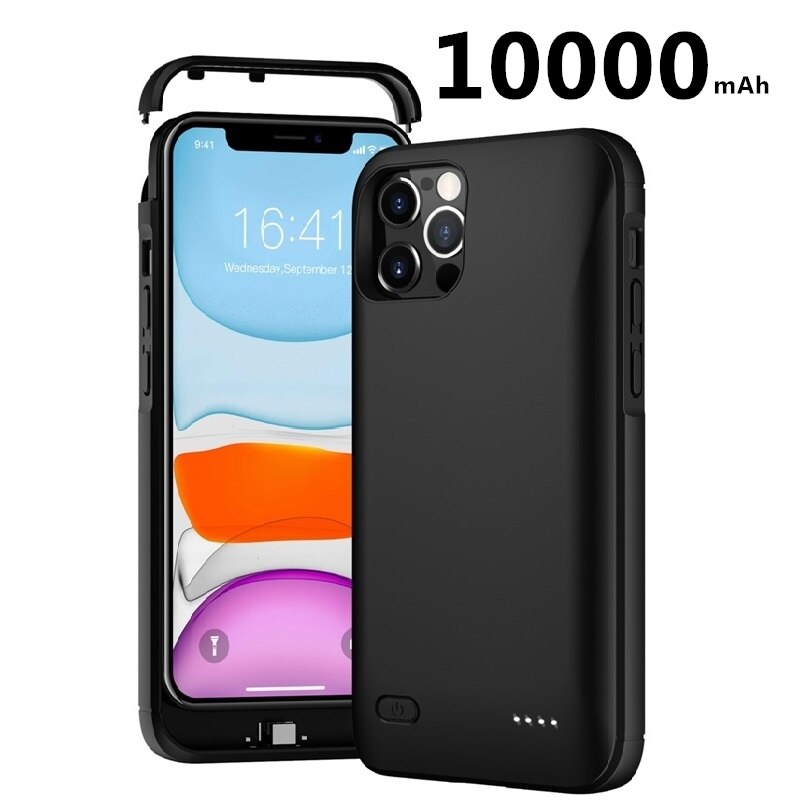 10000Mah Vermogen Case Voor Iphone 12 Pro Max Batterij Case Power Bank Opladen Cover Voor Iphone 12 Mini Slim battery Charger Case