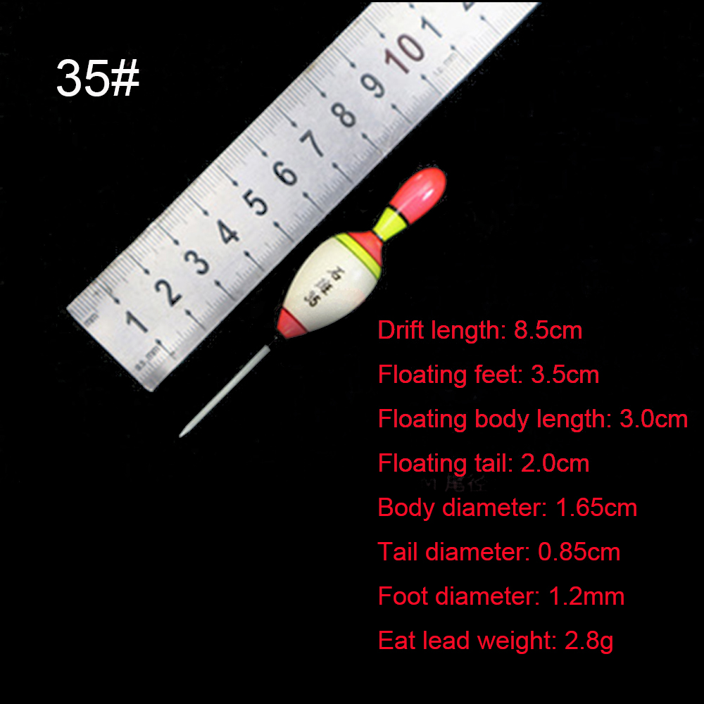 6g/8g/10g/15g/20g/30g EVA Luminous Fishing Float Long Vertical Night Lighting Fishing Floats Bobber Fishing Lure Accessories: 35