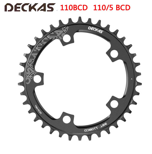 Deckas 110/5 BCD 110BCD Racefiets Smalle Brede Kettingblad 36 T-58 T Fiets Kettingwiel Voor shimano Forsram fiets crank Accessoires: YELLOW