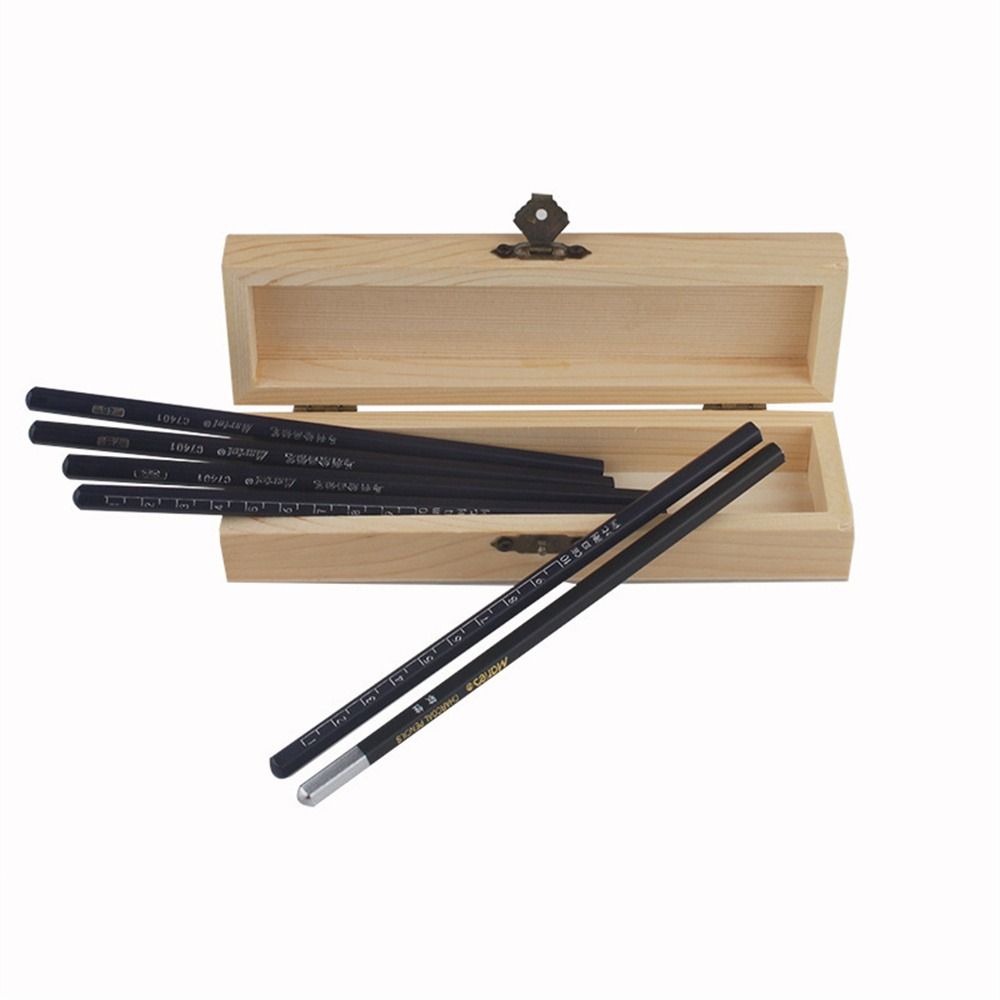 Rectangle Wooden Pencil Box Unpainted Makeup Organizer Stationery Box Pen Container Plain Wooden Storage Box Office Bedroom