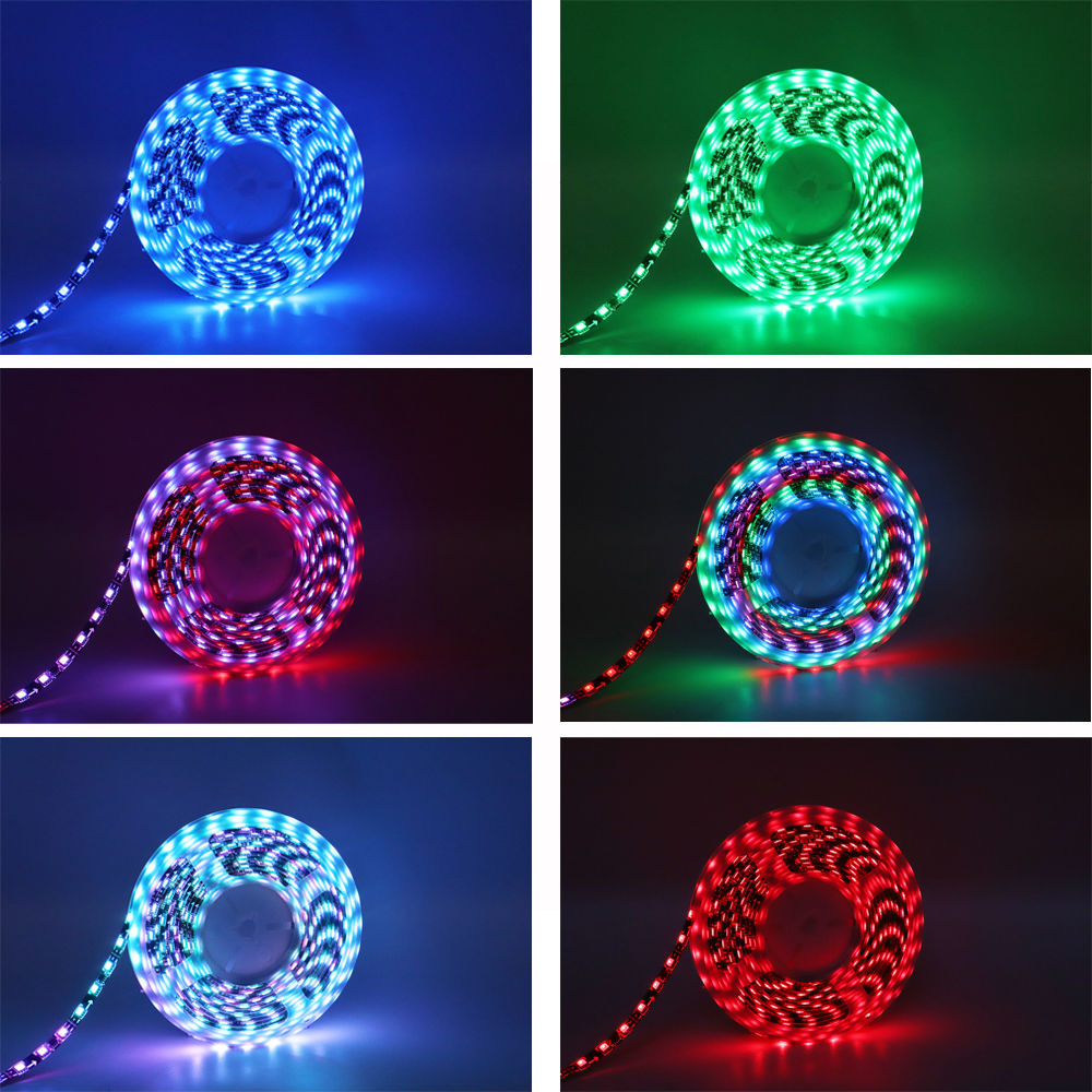 WS2811 5050 RGB Addressable 60Led Pixel Strip Light Full Colors Led Strip SP110E Bluetooth pixel controller Kit DC12V