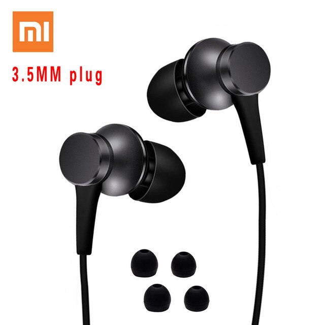Originele Xiaomi Piston 3 Headset Mi Verse Usb Type-C 3.5Mm In-Ear Oortelefoon Met Microfoon Voor samsung Xiaomi Mi 6/8 Huawei Oortelefoon: 3.5mm black