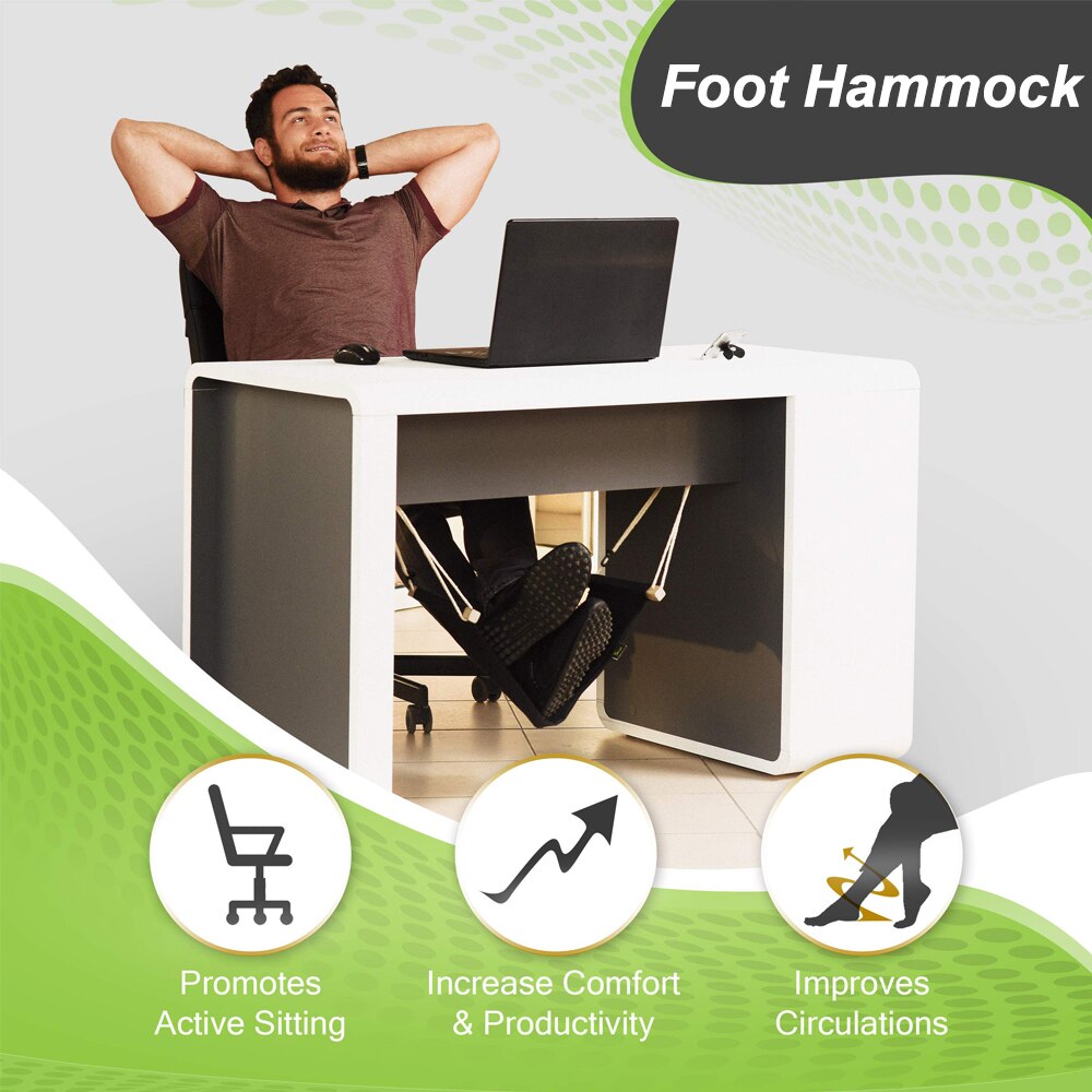 Polyester Fuß Rest Schreibtisch Hängematte, Mini Büro Unter Schreibtisch Fuß Rest Stehen Fuß Hängematte, Einstellbare Schreibtisch Füße Hängematte