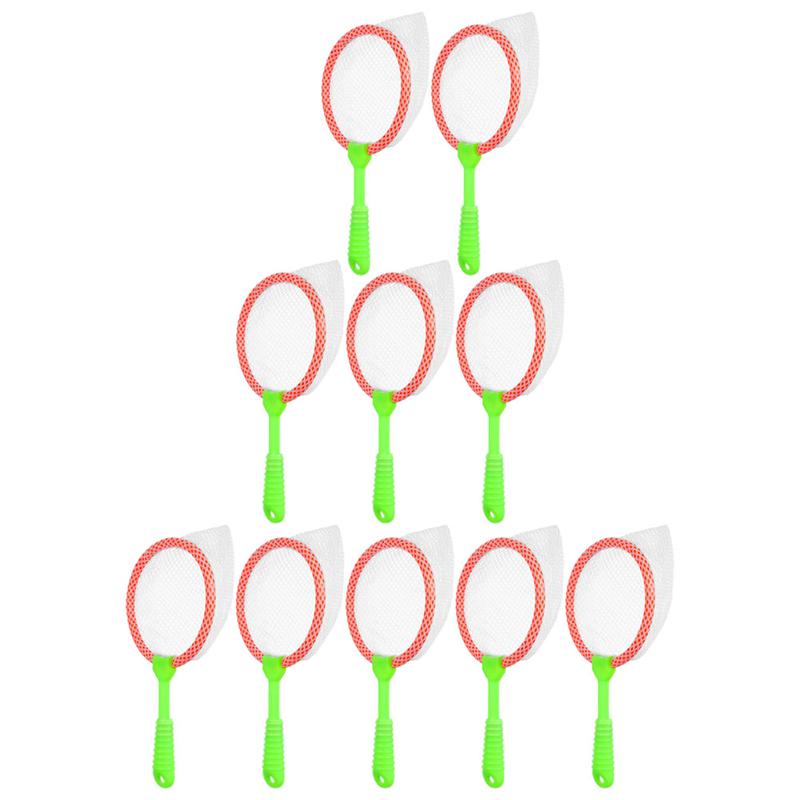 10Pcs Kinderen Plastic Grote Visnetten Duurzaam Kids Bug Catcher Netten Insect Verzamelen Netto Bad Speelgoed Avontuur Tool