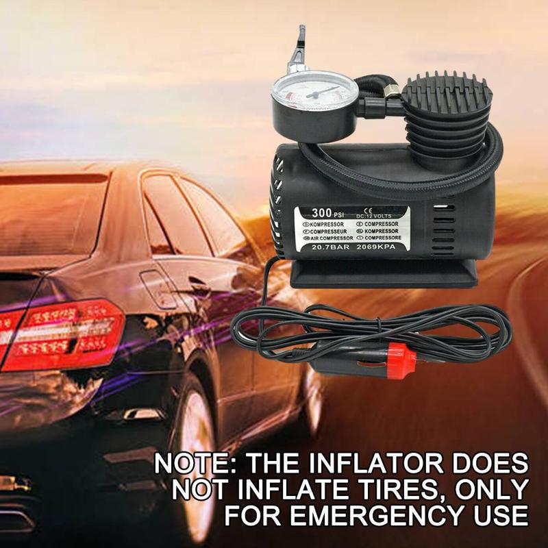 Car Auto 300PSI C300 12V Mini Air Compressor Car Electric Air 12V Air Tire Mini Inflator Compresso 300PSI C300 Pump H3I9