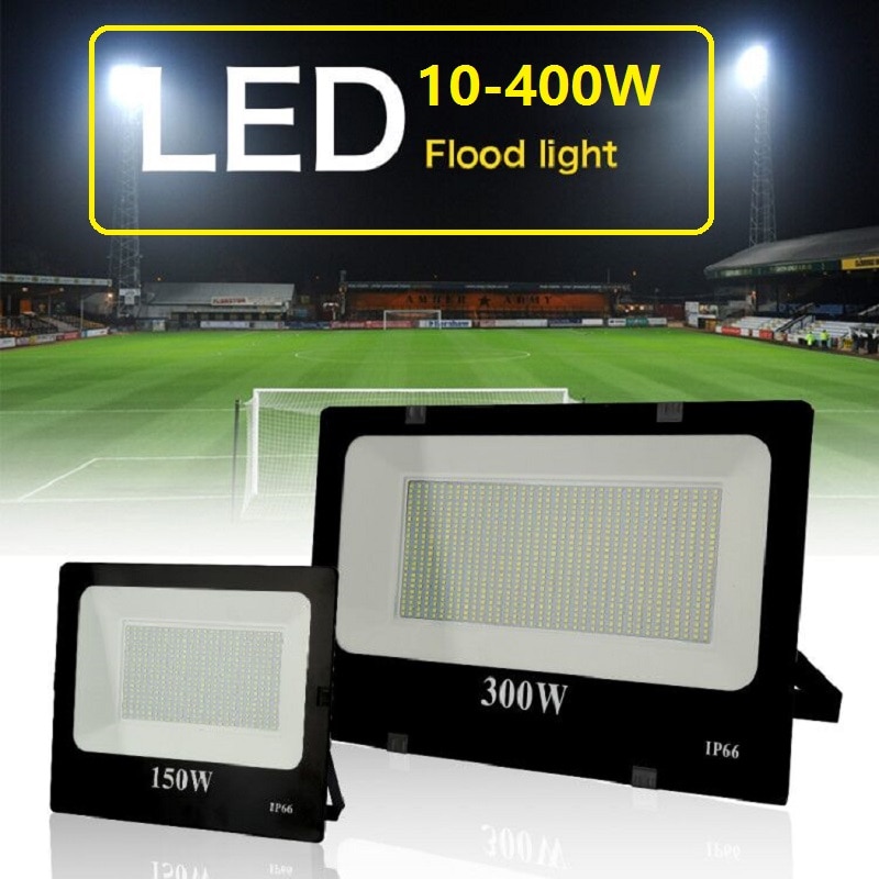 Led Flood Light Ultra-thin 10W 30W 50W 100W 200W 300W 400W 220V led Spotlight Outdoor Garden Lamp Waterproof IP66 Spot light