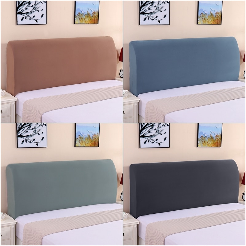 Couvre-lit élastique en peluche, épais, Protection contre la poussière, housse souple pour tête de lit et tête de lit