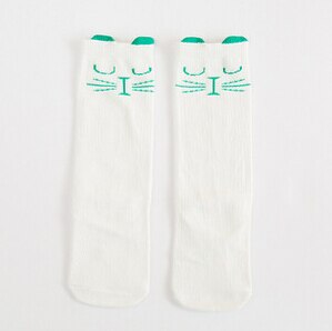 Fox Socks Calcetines de animales de bebé para niños, hasta la rodilla lindo bebé niña calcetines largos calentadores de piernas niño Kawaii largo bebé niños niña calcetín alto de rodilla: Azul / 1T to 2T