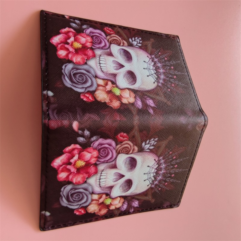 Mode Vrouwen Skull Paspoort Cover Reizen Paspoort Ticket Houder Cover Op Het Paspoort Case Paspoort Pouch