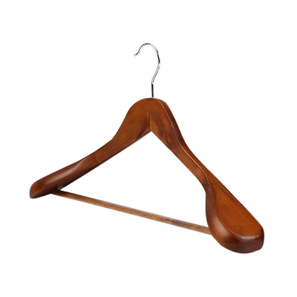 Cintres en bois large épaule manteau en bois massif costume cintre maison balcon vêtements support sec devoir fort costume cintre accueil organisateurs: G