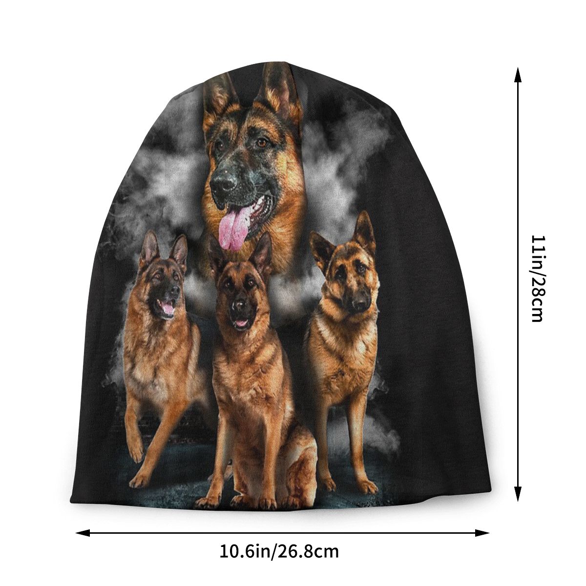 Bonnet en tricot pour chien de berger allemand, Bonnet pour amoureux des animaux, Hip Hop, Skullies de rue, chapeau pour hommes et femmes, à double usage