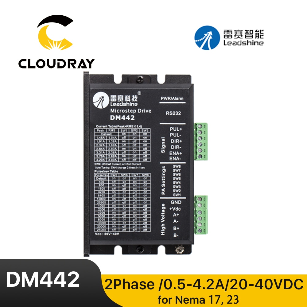 Leadshine DM442 2 Phase Stepper Motor Driver 18-50VAC for Nema 14/16/17/23 Stepping Motor Controller