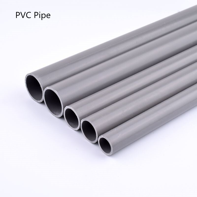 2pcs Length 50cm Outer Diameter 20~63mm PVC Grey Pipe Aquarium Fish Tank Tube Garden Irrigation Watering Fittings 50cm Long