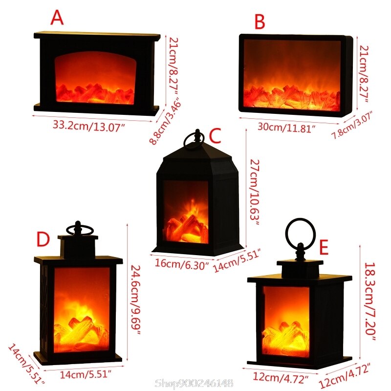 2800lm vintage ledet simuleret pejs stearinlys flamme lys hængende lys natlampe retro lanterne usb batteristrøm  o21