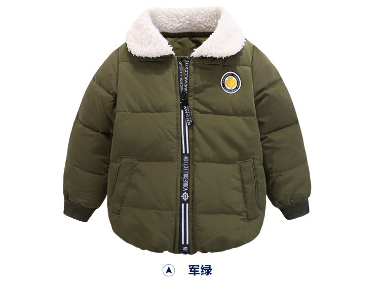 Winter Parkas Jacken Jungen Karikatur Stil Art Oberbekleidung freundlicher Schüler Kleidung Mit Kapuze Jacke für Jungen Baumwolle Parkas Mantel: Grün / 3T