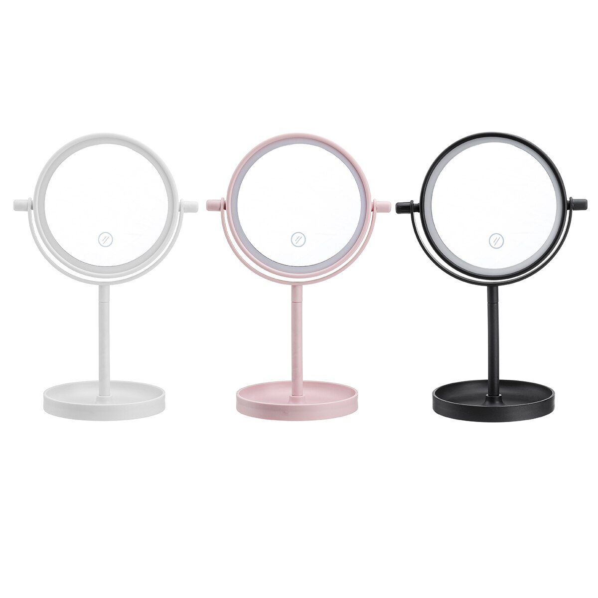 Portable 360 ° Rotatif Miroirs De Maquillage Vanité Lampe de Table D'écran Tactile de Miroir De Maquillage Beauté Remplir Lumière Visage Miroirs Avec LUMIÈRE LED