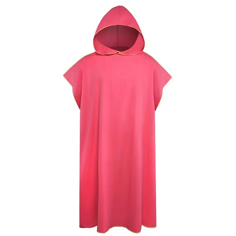 Surfen-Poncho, Wickeltuch, Kapuzenmantel, Mikrofaser, Stranddecke, Badetuch, Badehandtuch, Neoprenanzug, Strandponcho für Erwachsene: Himmel Blau