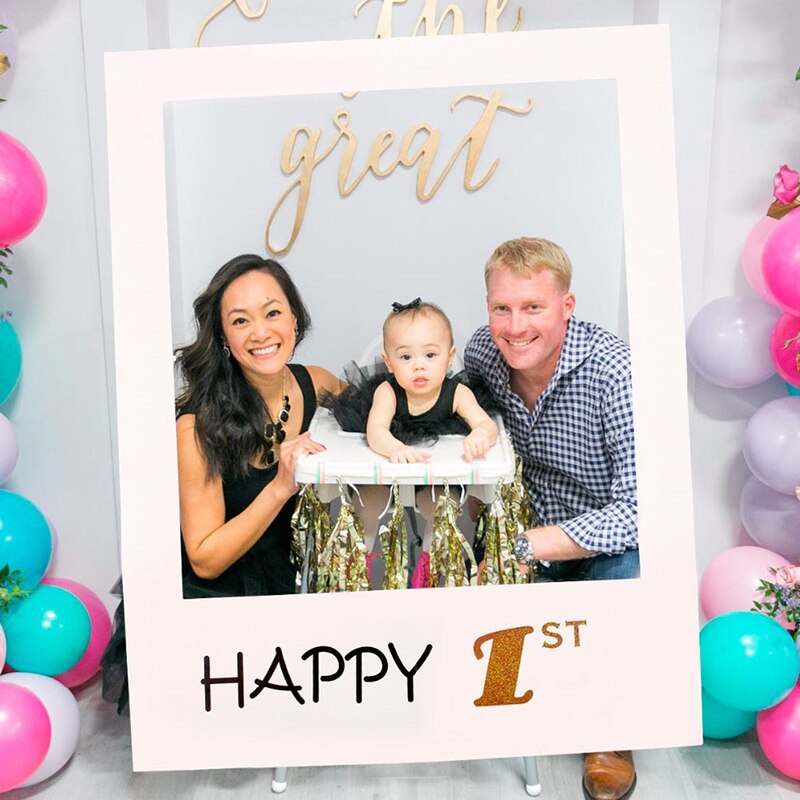 Birthday Photo Booth Frame Happy Birthday Photobooth Props Birthday Party Decor Anniversary Supplies