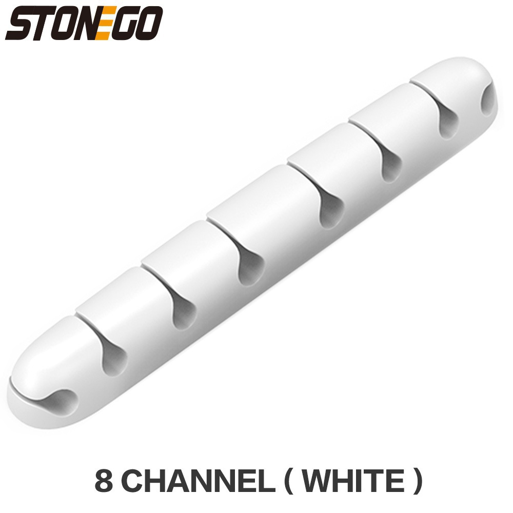 Cable Organizer Feel Free To Stick Multi-function Desktop USB Cable Organizer Wire Winder Silicone Tie Fixer Wire Management: black