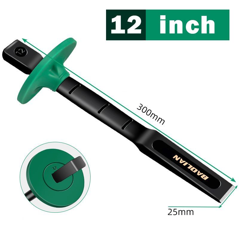 Heavy-duty Flat Chisel with Hand Guard 6/8/10/12 inch Stone Concrete Splitter Stonemason's Carving Knife Woodworking Tools Hand: Diamond Point Chisel