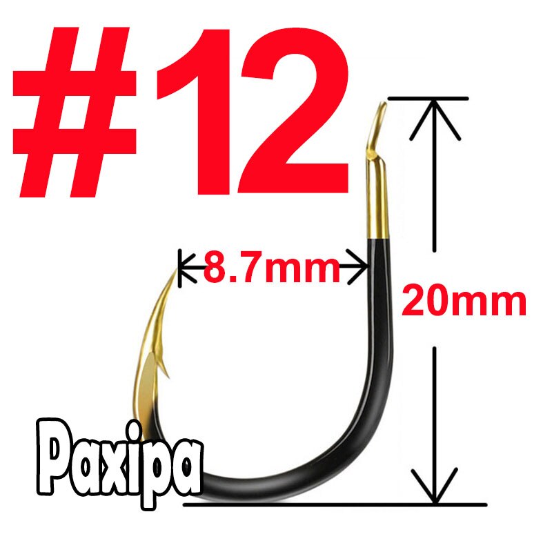 10 stuks vishaak van wolfraamstaal met weerhaak, karpervishaak, enkele cirkel, vishaak, zee-accessoires, uitrusting: 12
