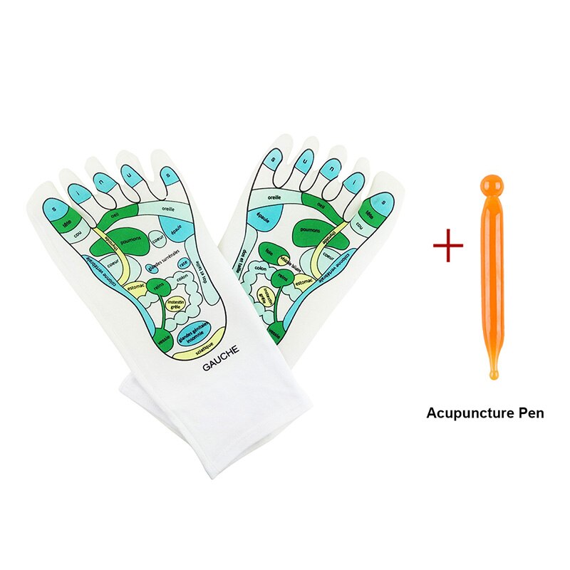 Chaussettes de réflexologie acupression, gants d'acuponcture de paume, physiothérapie, Massage, soulage la fatigue du pied, pour hommes et femmes