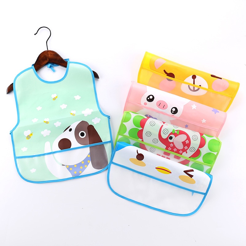 Einstellbare Baby Lätzchen EVA Wasserdicht Mittagessen Fütterung Lätzchen Baby Cartoon Fütterung Tuch Kinder Baby Schürze Babador Bandana