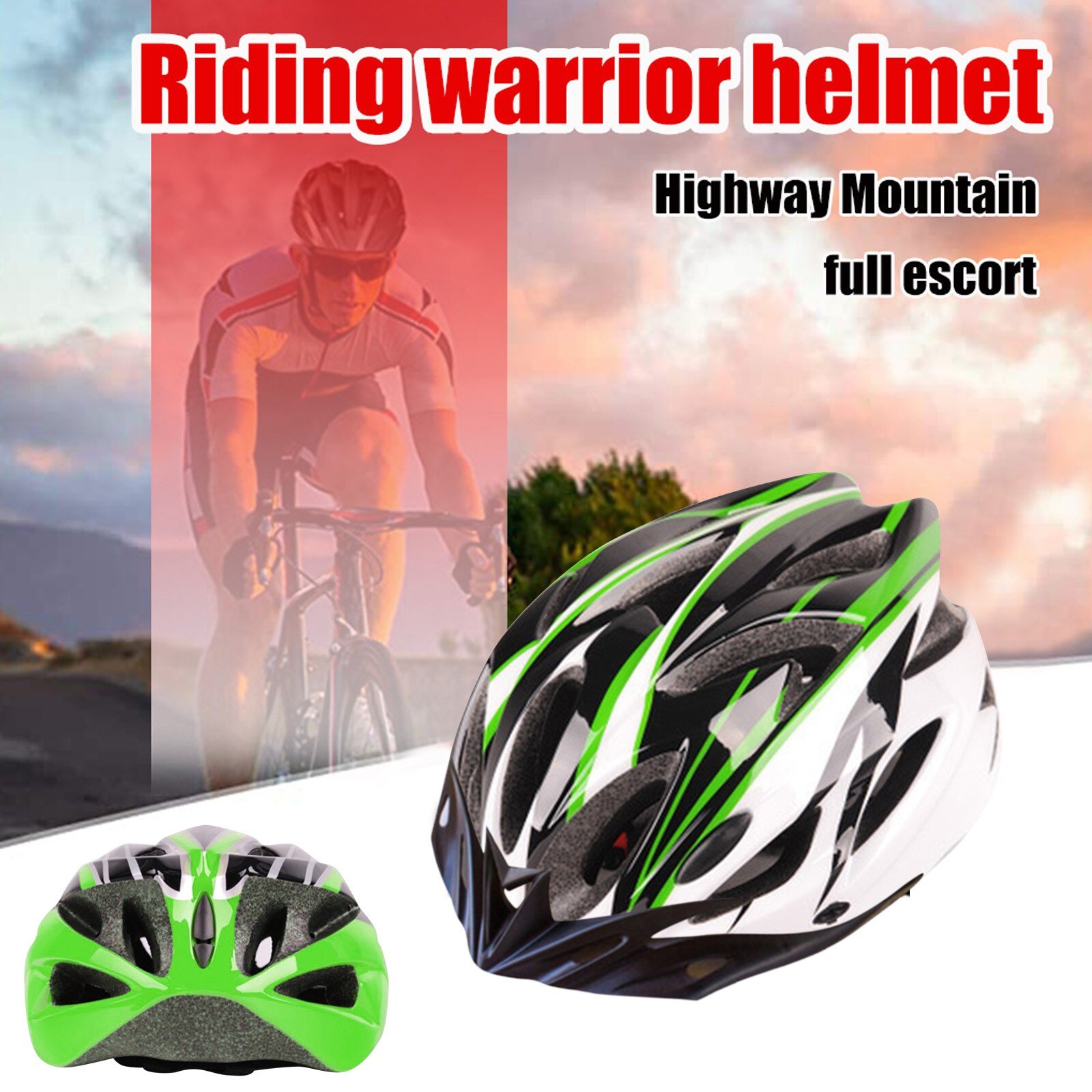 2PC Unisex Bicycle Helmet MTB Road Cycling Mountain Bike Sports Safety Helmet Mountain Bike Sports Safety Helmet2021