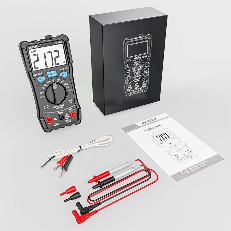 NCV Digital Multimeter 6000 Counts Auto Ranging AC/DC Voltage Meter Flash Back Light Large Screen digital multitester