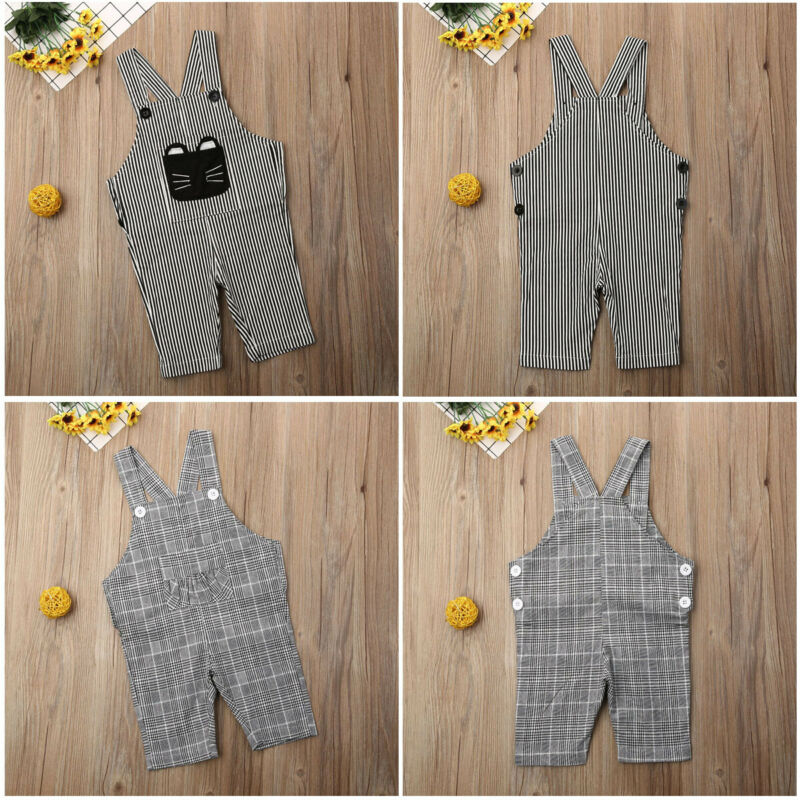 Pudcoco Sommer Kleinkind Overalls Baby Hosenträger Hosen Plaid Baby Junge Mädchen Sleeveless Gentleman Overall Für Kinder