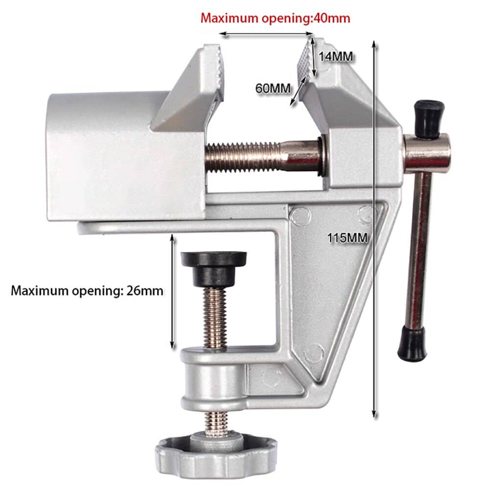 Universal Mini Bench Vise Aluminium Alloy Table Screw Vise Bench Clamp Screw Vise for Craft Mold Fixed Repair Tool Electric