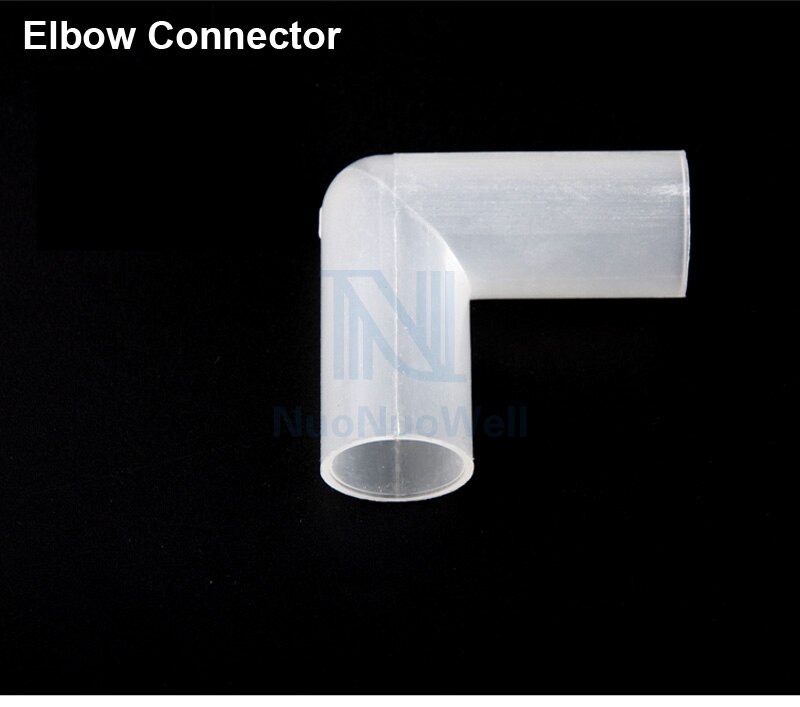 NuoNuoWell Inner Diameter 20mm Pipe Connector PVC Translucent Pipe Joints Rain Pipe Accessories Tee Elbow Connectors 2pcs-Pack