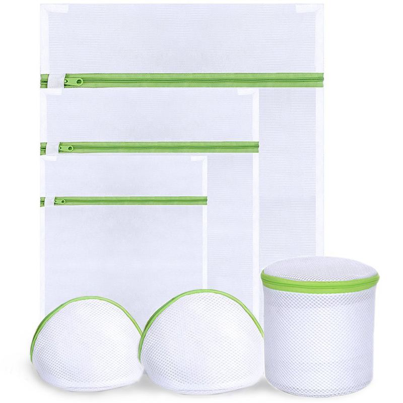 6pcs/set Laundry Bag Drawstring Bra Underwear Products Laundry Bags Useful Mesh Net Bra Wash Bag Zipper Laundry Bag: Default Title