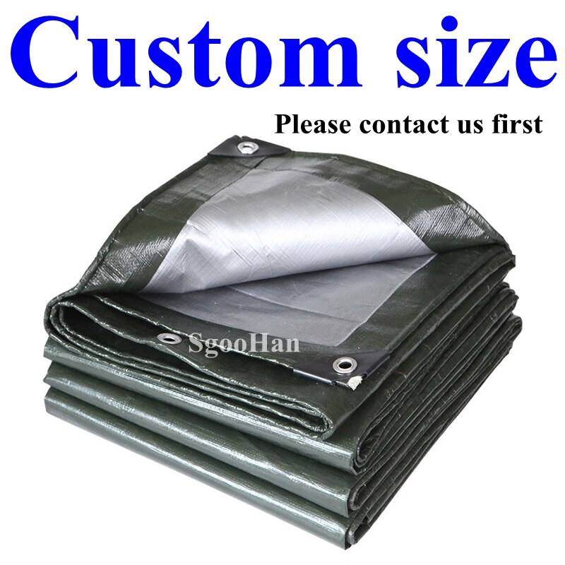 Lona de PE impermeable para jardín, toldo para exteriores, vela de sombra, barco de Camping, camión, dosel de suelo, casa de mascotas, tela impermeable: Custom Size
