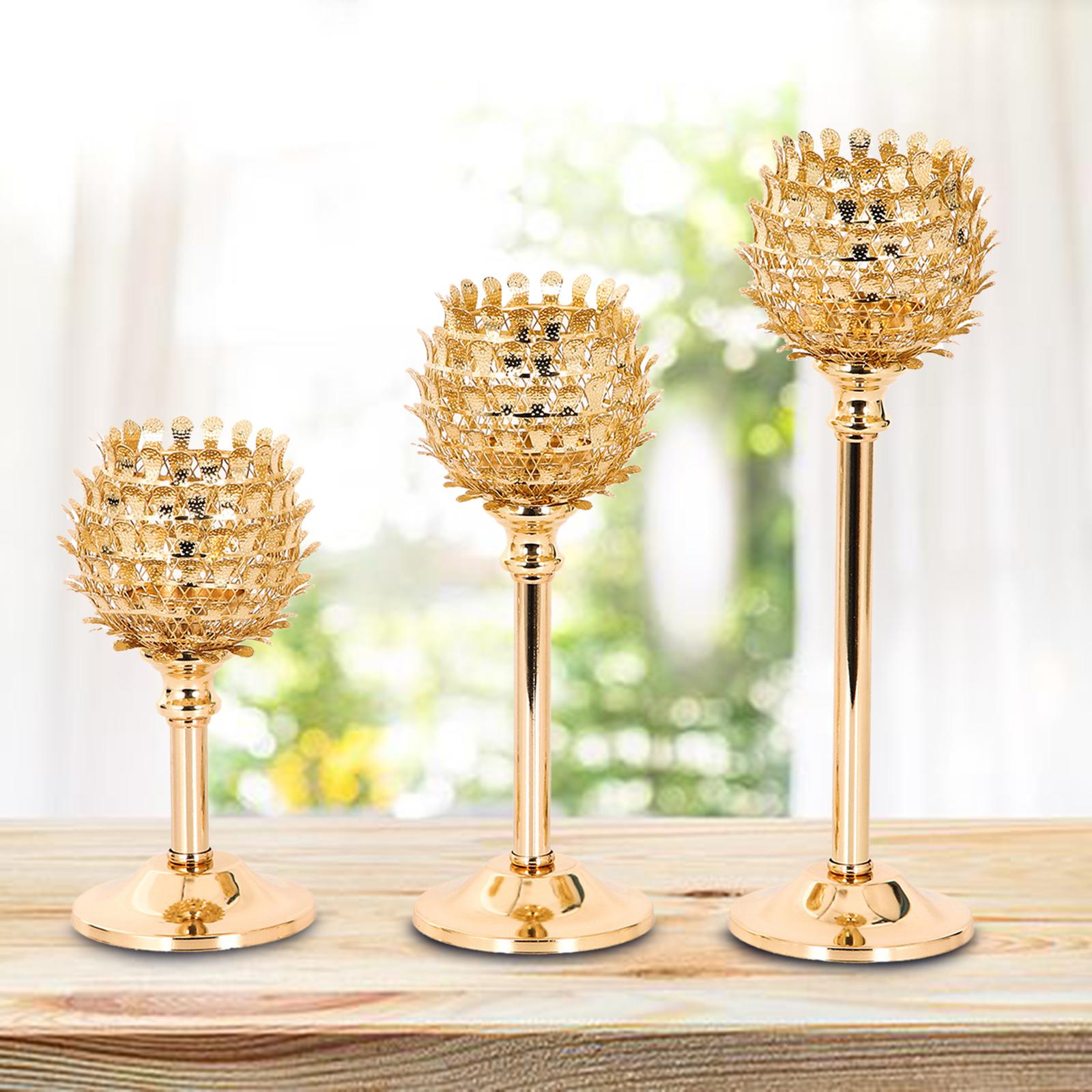 Crystal Tealight Candle Holders Metal Glass Candlesticks Wedding Table Centerpiece Party Christmas Home Decoration