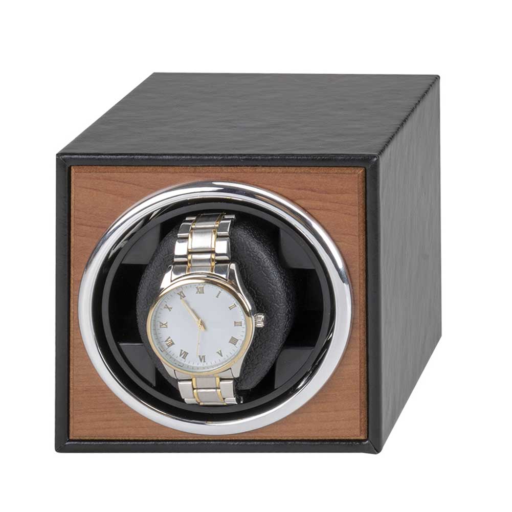 Motor Shaker Single Watch Winder Storage Organizer Universal Super Quiet Home 3 Rotation Mode Wristwatch PU Leather