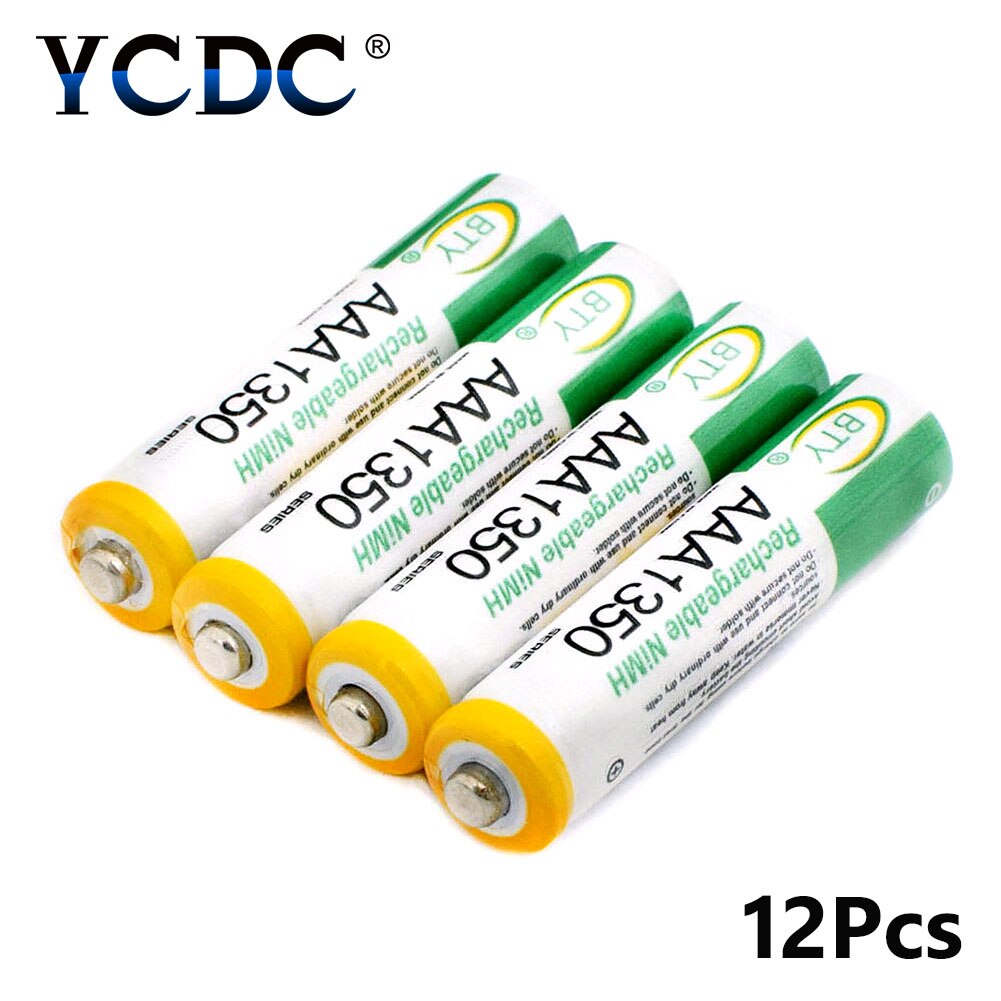 Met Doos 4 Stuks-20Pcs Ni-Mh Oplaadbare Batterijen Aaa 1350Mah Batterij 1.2V 3A Hoge Capaciteit 1350mah Oplaadbare Batterij Aaa: 12pcs