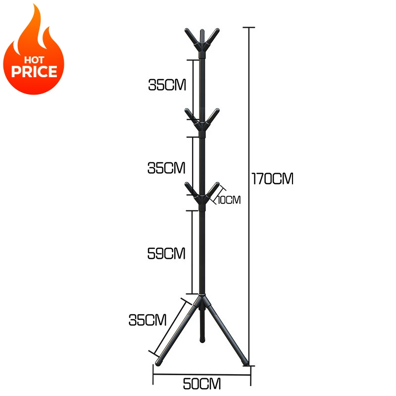 Luxury Floor Standing Clothes Rack Simple Easy To Install Home Hanging Clothes Racks Dormitory Clothes Hats Bags Storage Rack: ROYAL BLUE