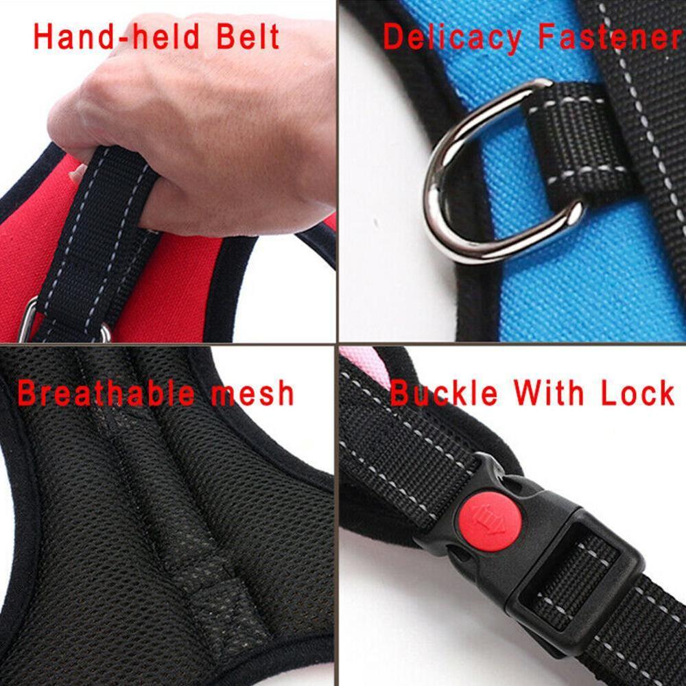 Adjustable Nylon Pet Vest No Pull Dog Harness Vest For Big Dog, Supplies Dog Accessories Pet Large Leash S XL to Collar W2H3