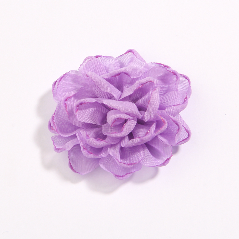 120 Stuks 7 Cm 2.7 "Burn Edge Chiffon Stof Bloemen Voor Baby Meisjes Hoofdbanden Handgemaakte Bloem Boutique Voor bruiloft Decoratie: YELLOW