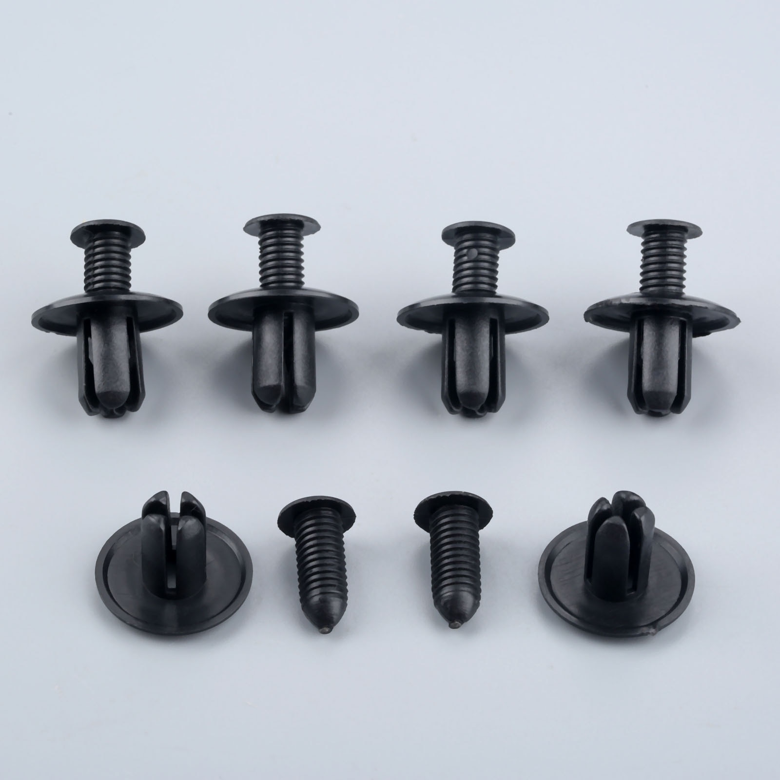 50Pcs/set 8mm Hole Door Rivet Plastic Clip Fasteners Black Rivet Fasteners Auto Fasteners For Cars C20 Plastic Rivets