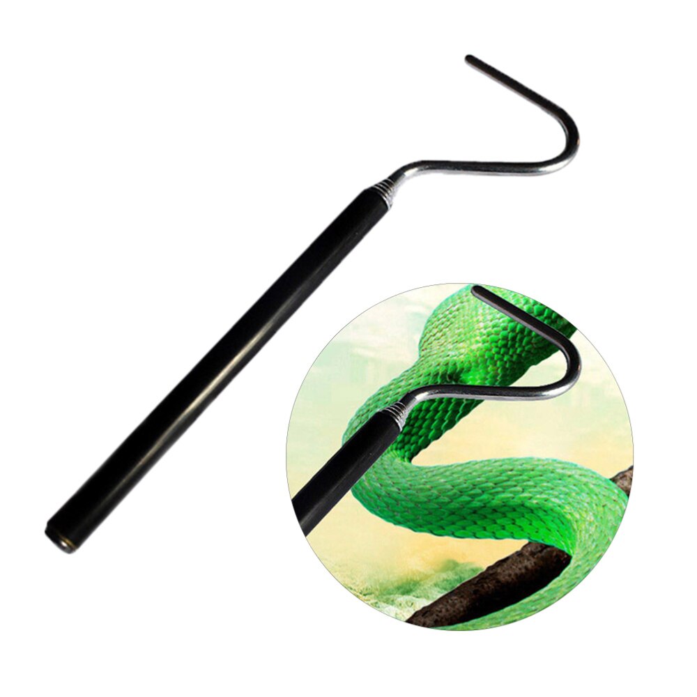 Stainless Steel Snake Hook Adjustable Long Handle Catching Tools Trap Tong 66cm
